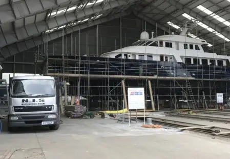 NJS Marine Scaffolding at Hythe Marina
